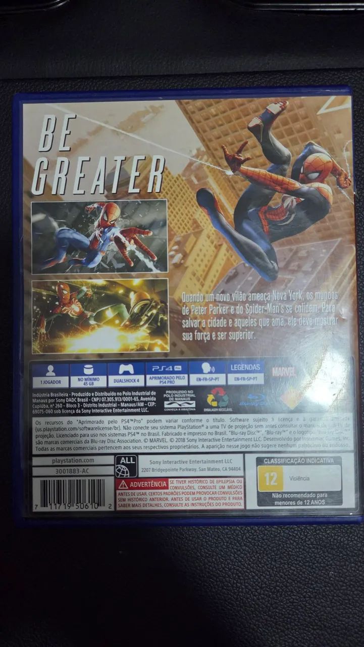 Marvel spider man mídia física ps4 novo  - Foto 2