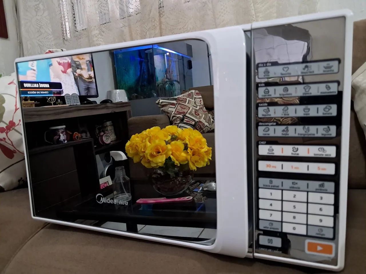 MICROONDAS MIDEA ESPELHADO( GRANDE) COM GARANTIA - Foto 2