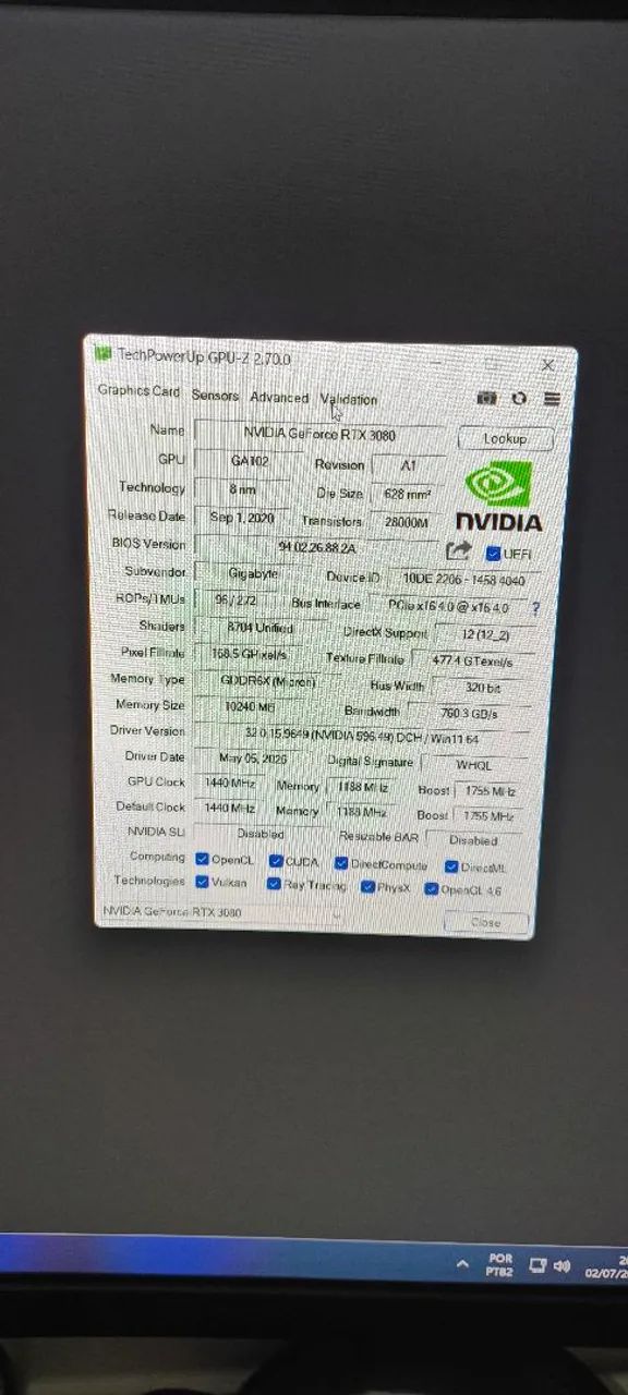Rtx 3080 10gb eagle gigabyte