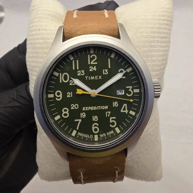 Relógio Timex Expedition Original 36mm Indiglo Couro Recondicionado