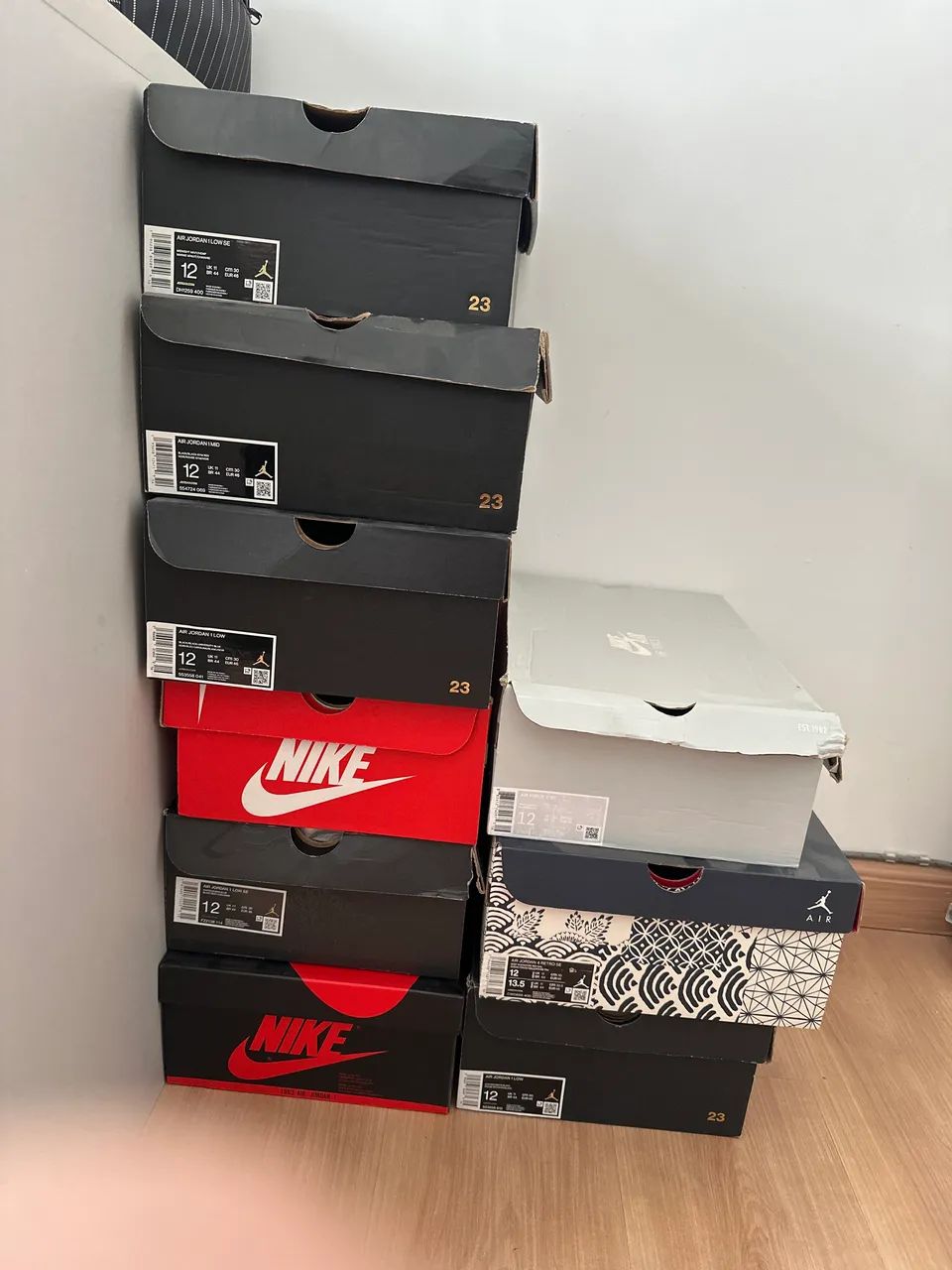 9 caixas Jordan original 