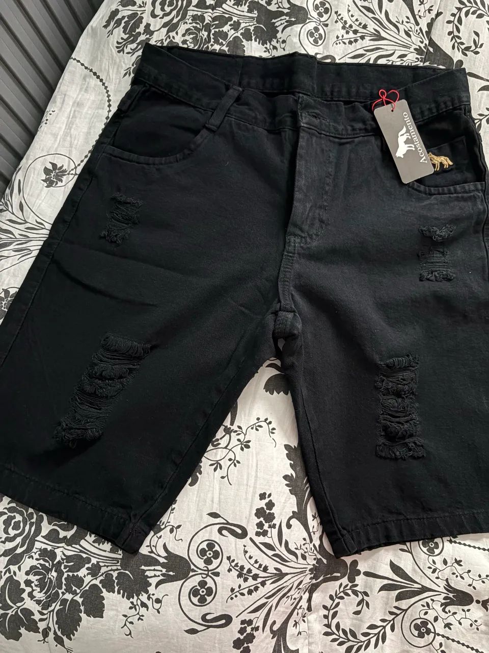 Bermuda Jeans Masculina preta 
