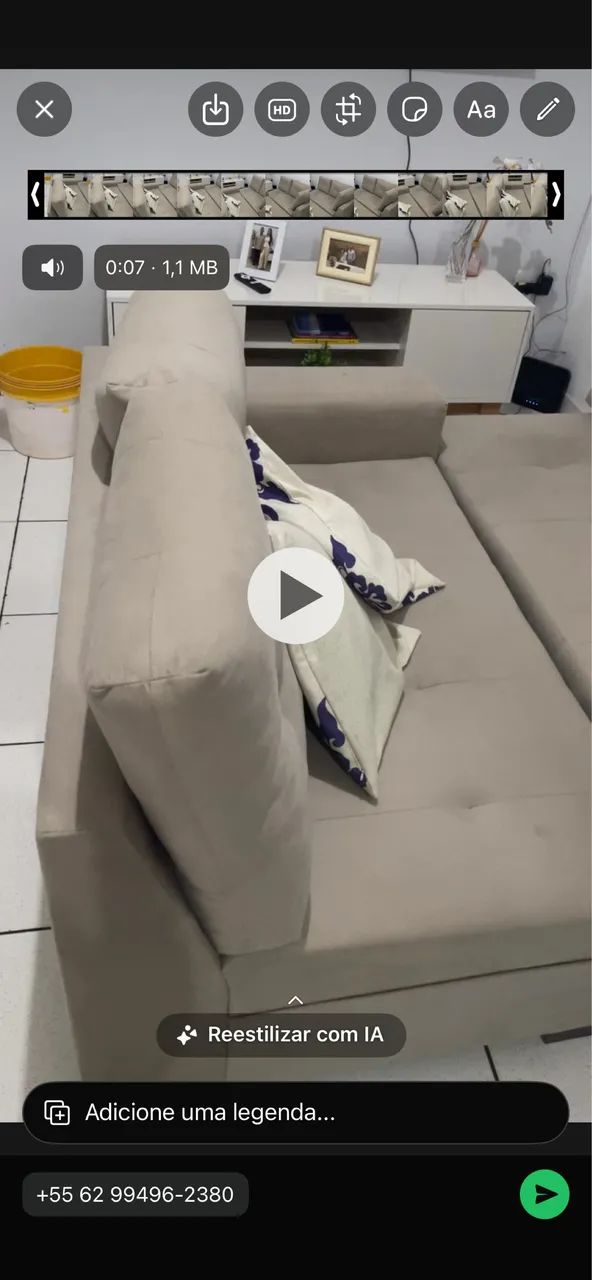 Sofá semi novo 