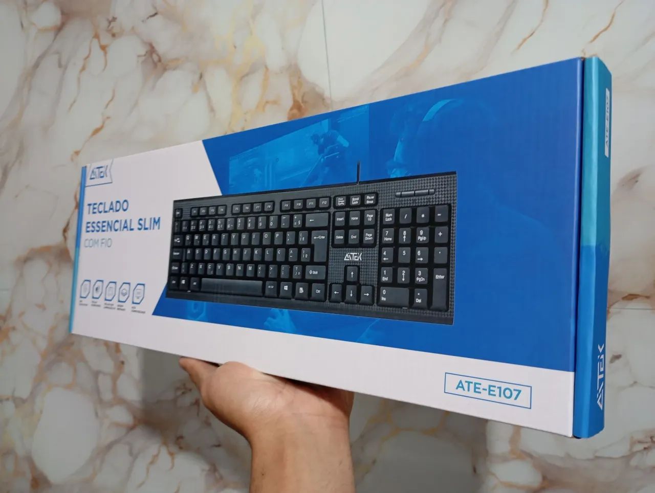 Teclado  Óptico Atek Com Fio - Foto 2