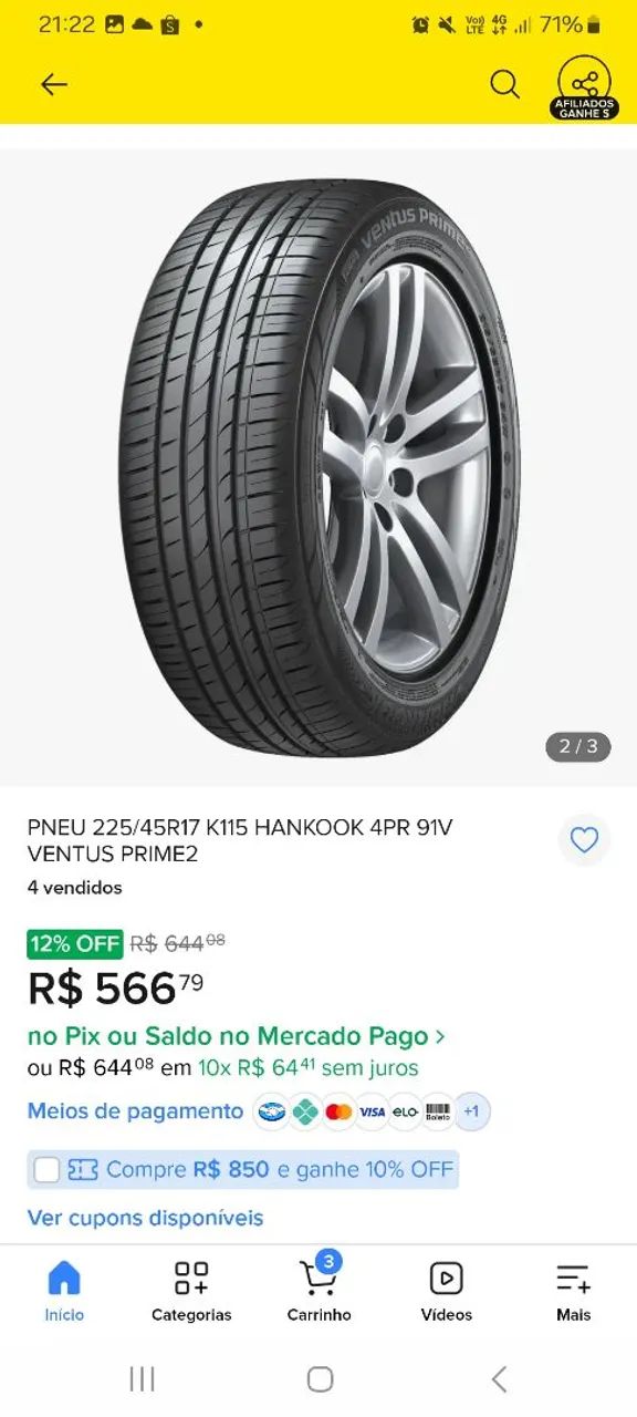 Pneus continental bom de conservação  - Foto 2