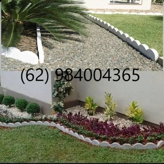 meio fio de jardim 80x25x4 cm, 80x25x07 cm e 80x30x10 cm