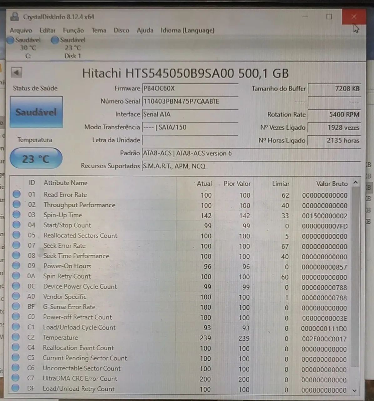 HD de Notebook 500 GB HITACHI - Foto 3