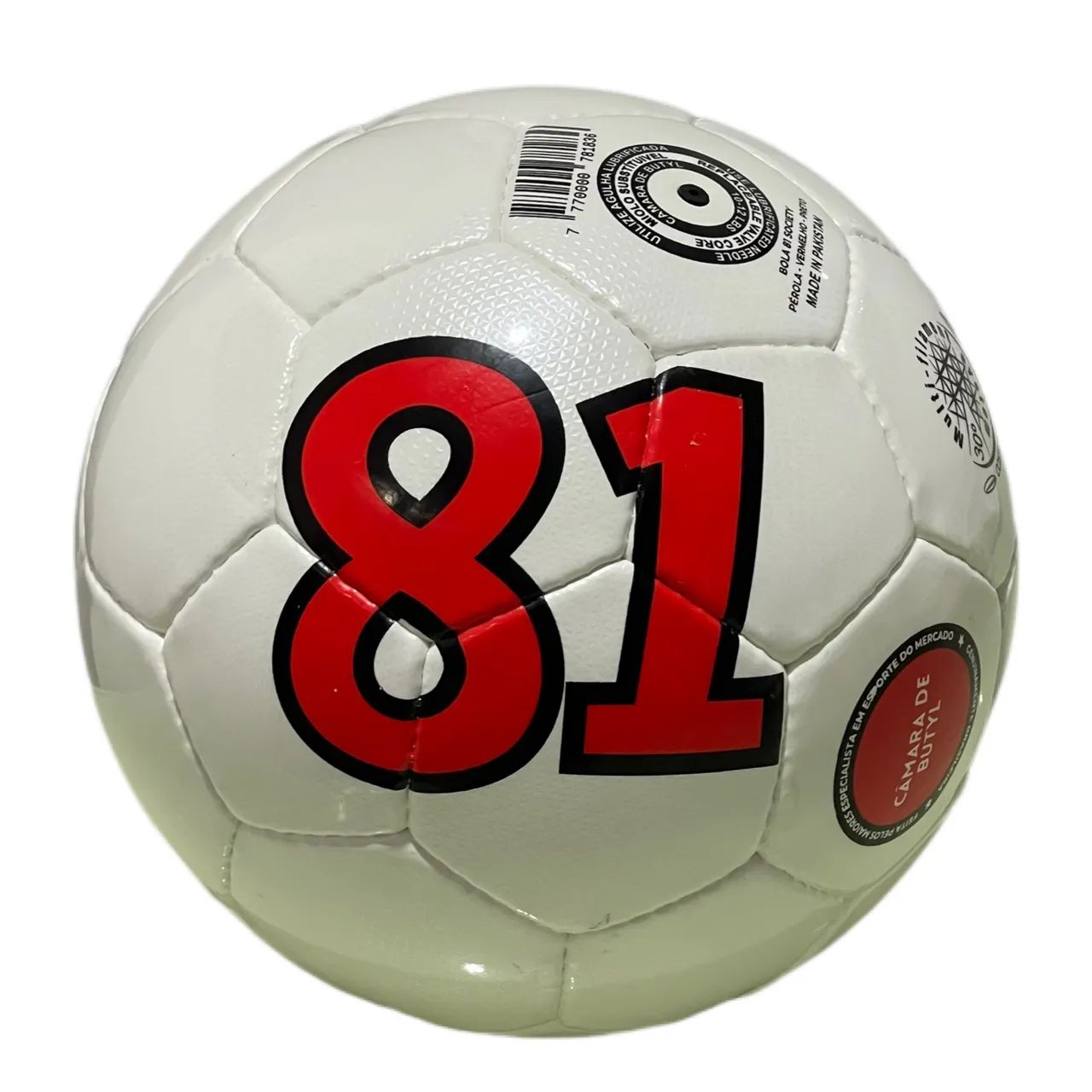 Bola 81 Costurada À Mão Microfibra Campo Futsal Society