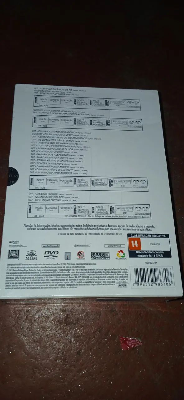 Coleção filmes 007 23 DVD lacrado 