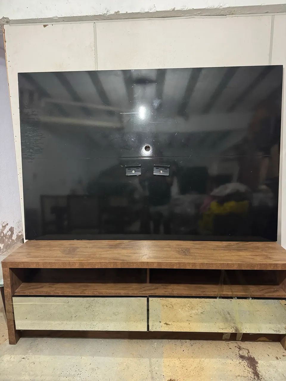 Painel de tv com rack