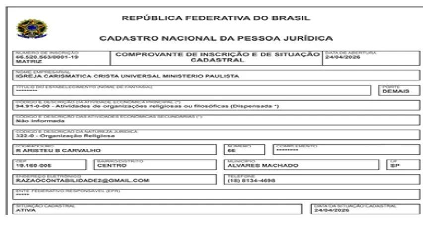 ong igreja evangélica  sem dividas