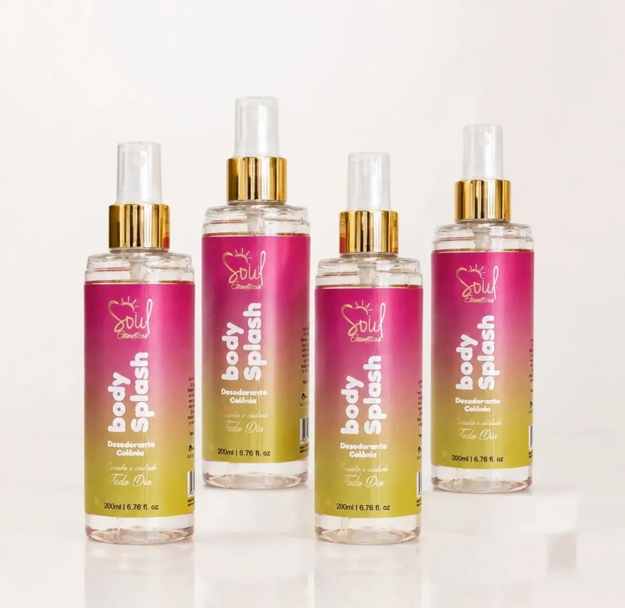 Kit 4 body splash perfume Virginia + brinde 