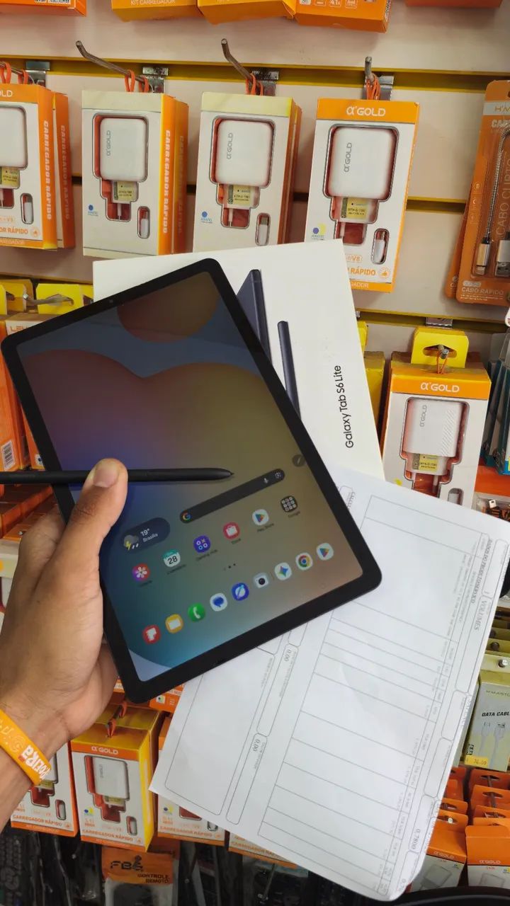 SAMSUNG TABLET S6 LITE 64GB CAIXA E NOTA! - Foto 3