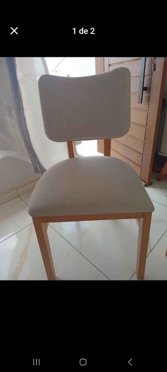 4 cadeiras em linho de alta qualidade