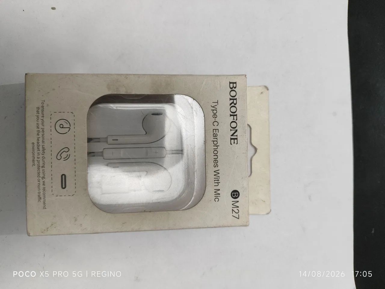 Fone de ouvido tipo C com fio M27 Borofone 