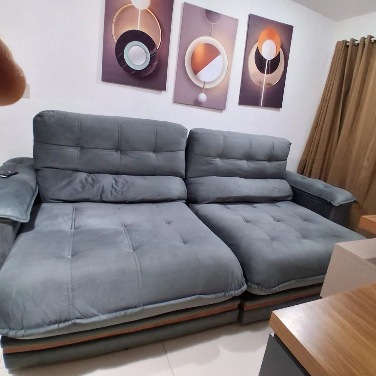 Sofá Retrátil e Reclinável 2,90 mc, Marca Bom Pastor - Foto 3