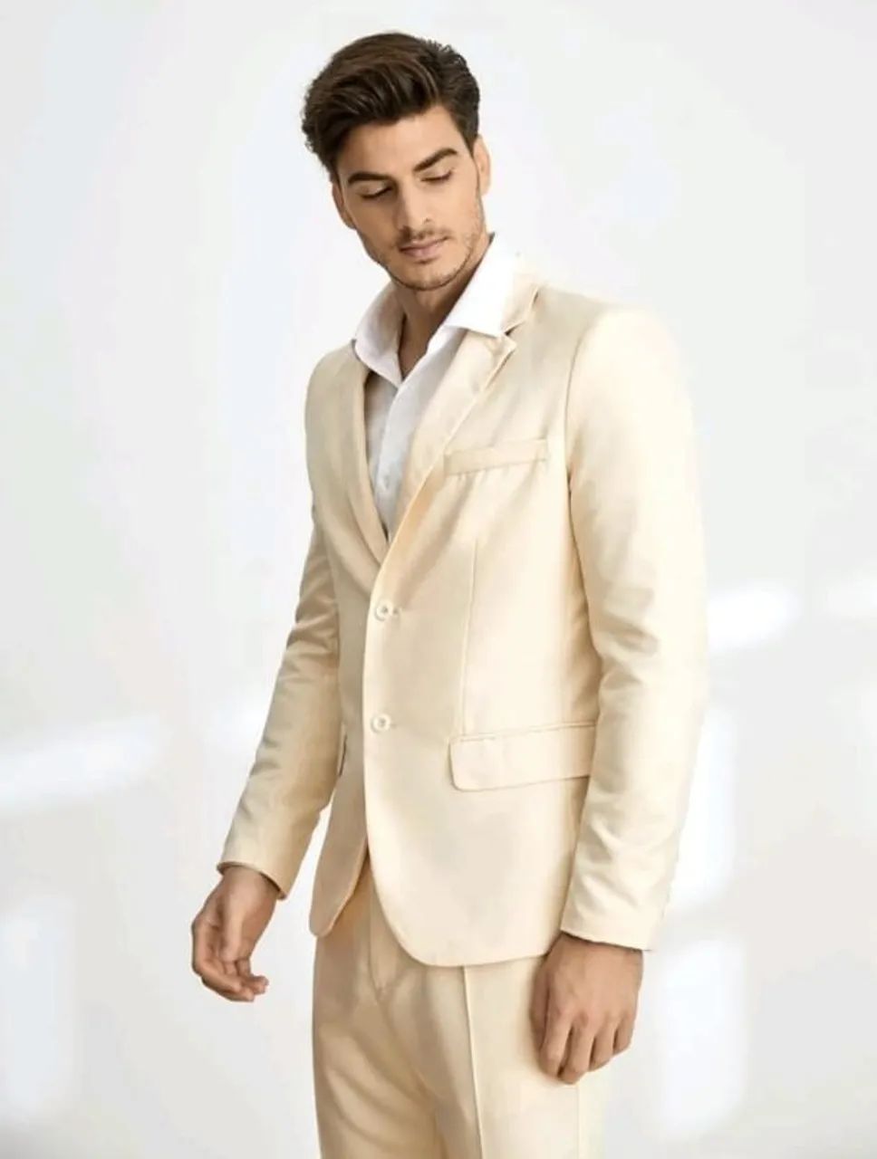 Terno Masculino Bege Claro Manfinity - Foto 4