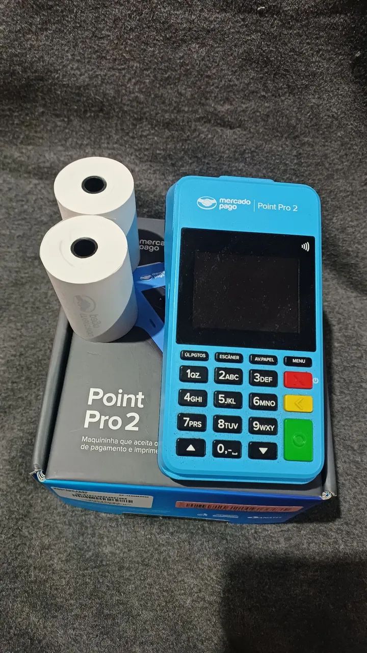  Maquininha Mercado Pago Point Pro 2 (Com Bobinas) - Pouquíssimo Uso! - Foto 2