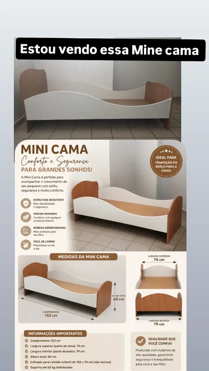 Mine cama infantil 
