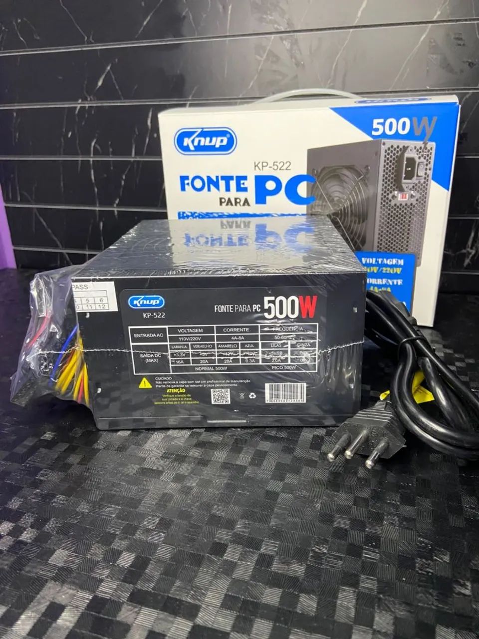*FONTE PARA PC 500W KP-552 KNUP* - Foto 3
