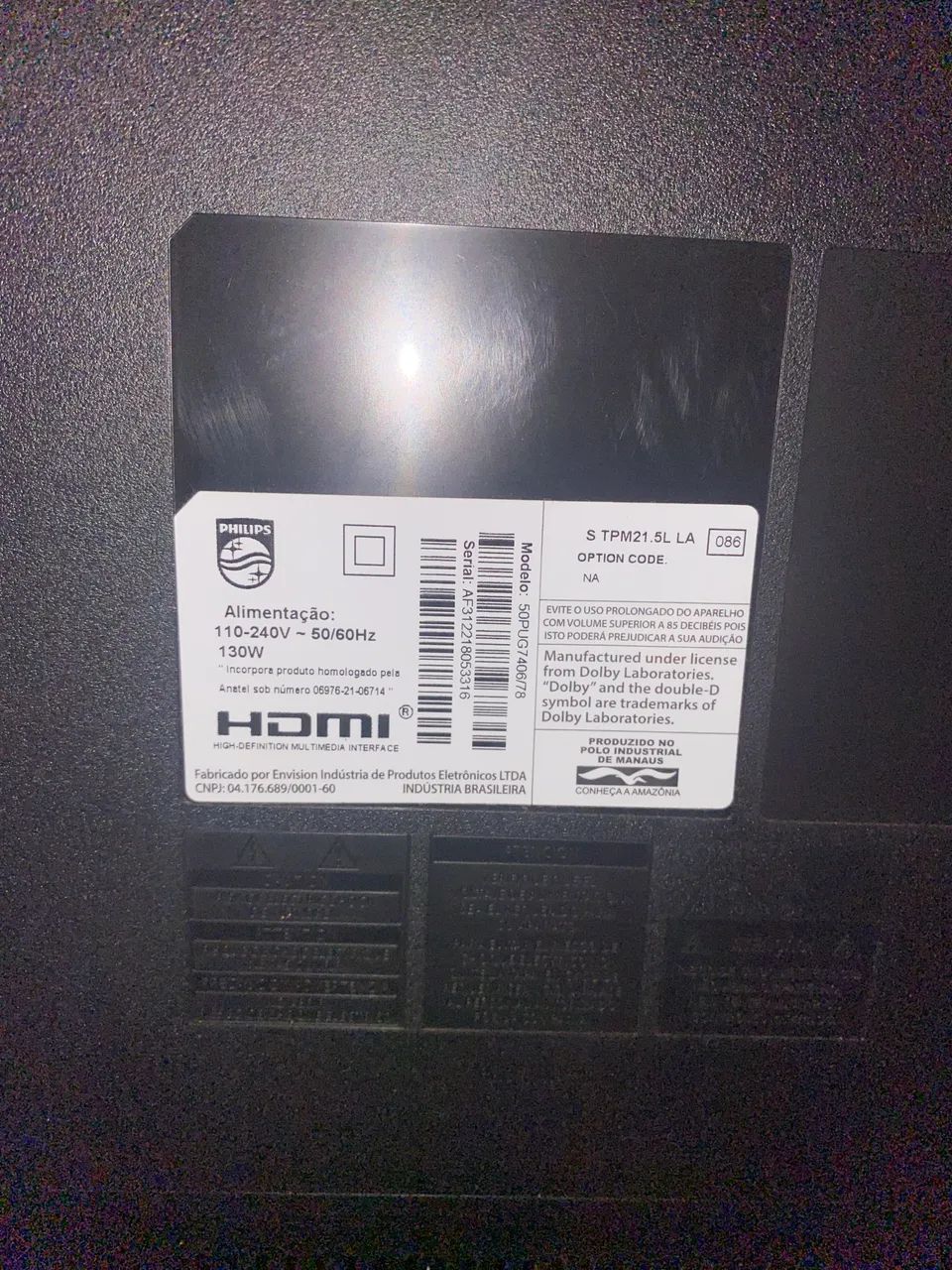 Smart Tv Philips 4k 50? com linhas  - Foto 5