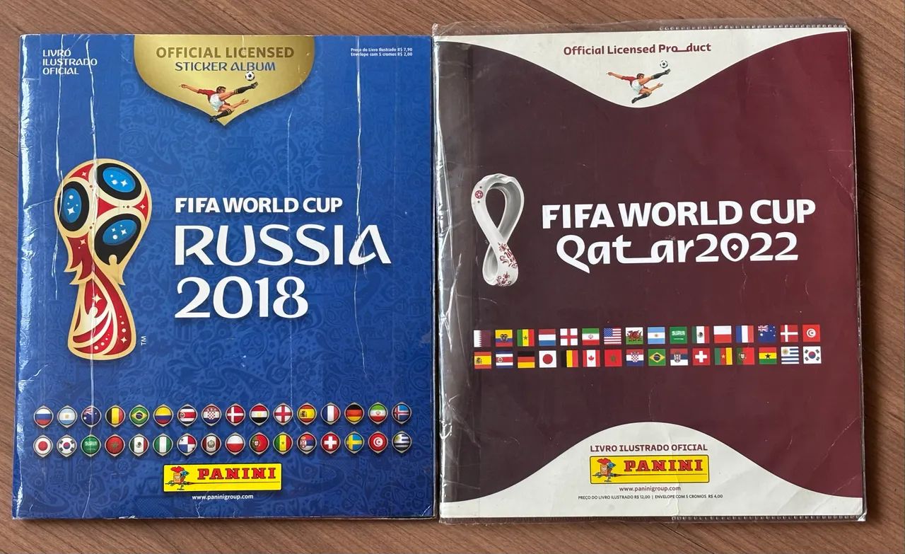 Álbum da Copa 2018 e 2022 - COMPLETOS 