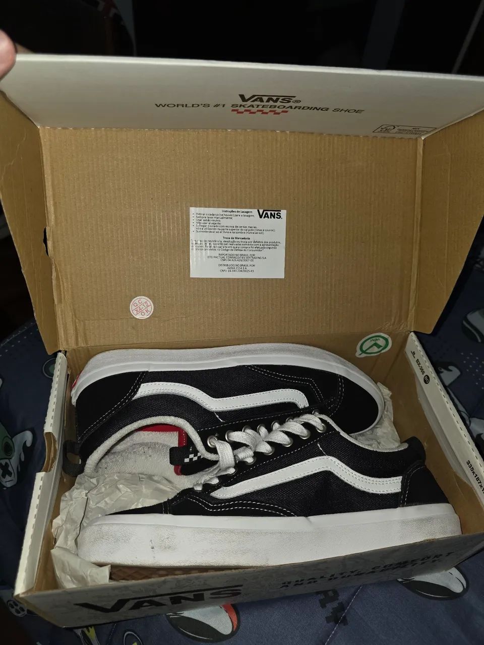 tênis skate old skool 36+ black white - Foto 2