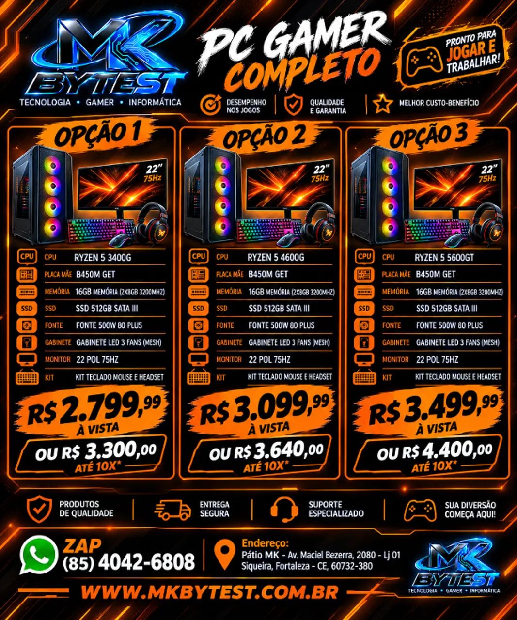 PC GAMER COMPOLETO 5 3400G
