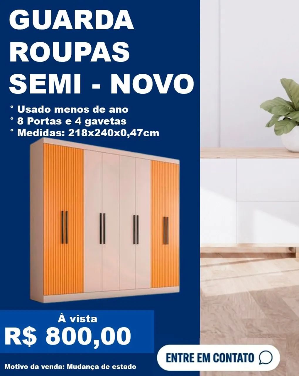 Guarda roupa 8 portas