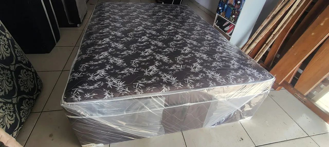 CAMA BOX CASAL ESPUMA ALTA D33 NOVA R$550-ENTREGA GRÁTIS-  - Foto 2