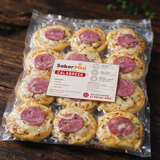 Mini Pizzas Congeladas Artesanais - Pacote com 24 - Foto 2