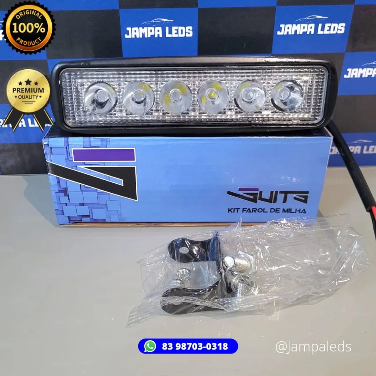 Farol retangular 12-24V