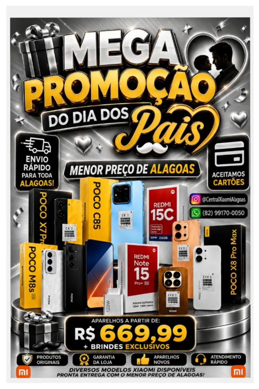 XIAOMI REDMI NOTE 15 PRO 5G, POCO M8S 5G, POCO X8 PRO 5G E DIVERSOS MODELOS 