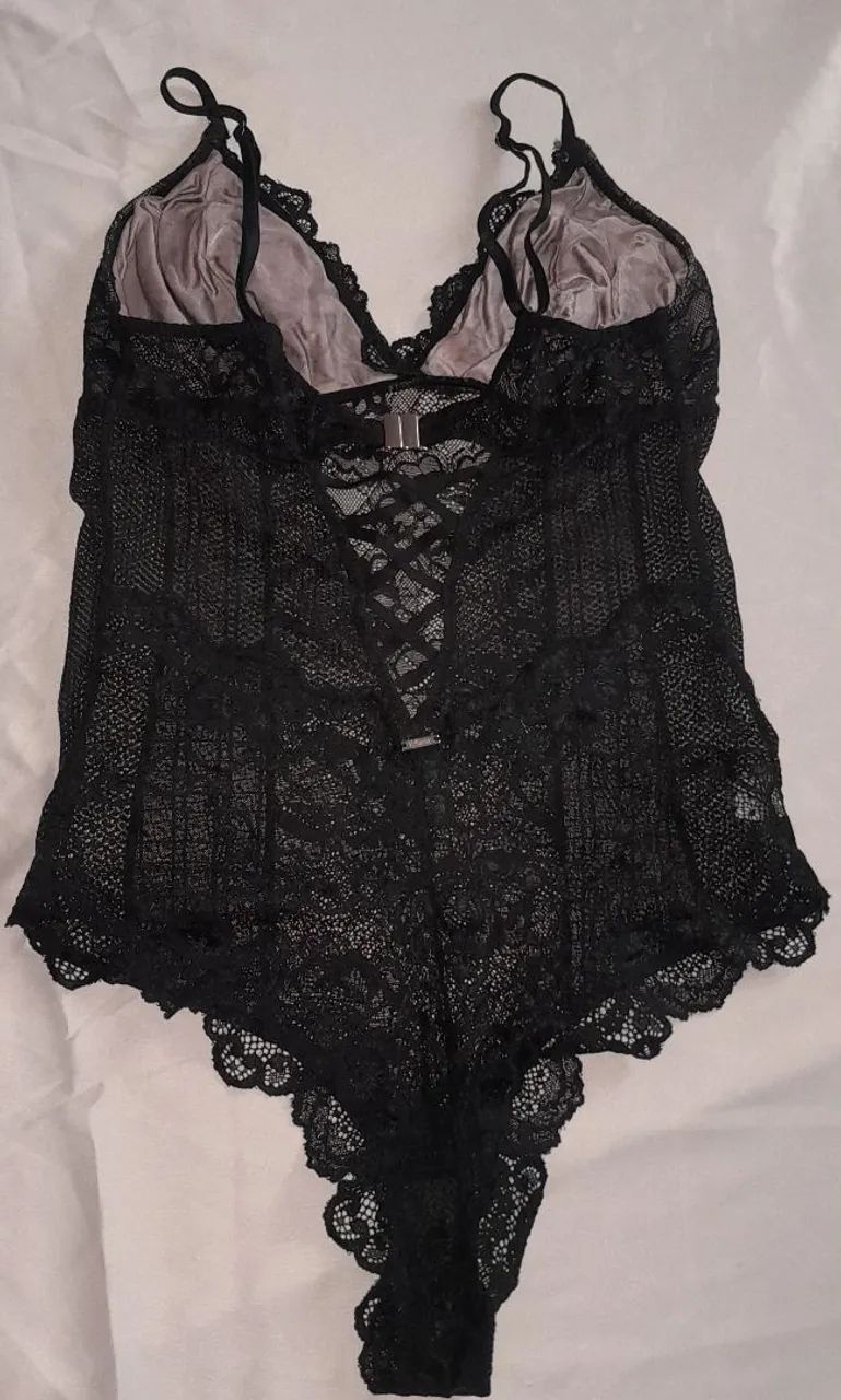 body de renda valisere preto - Foto 2