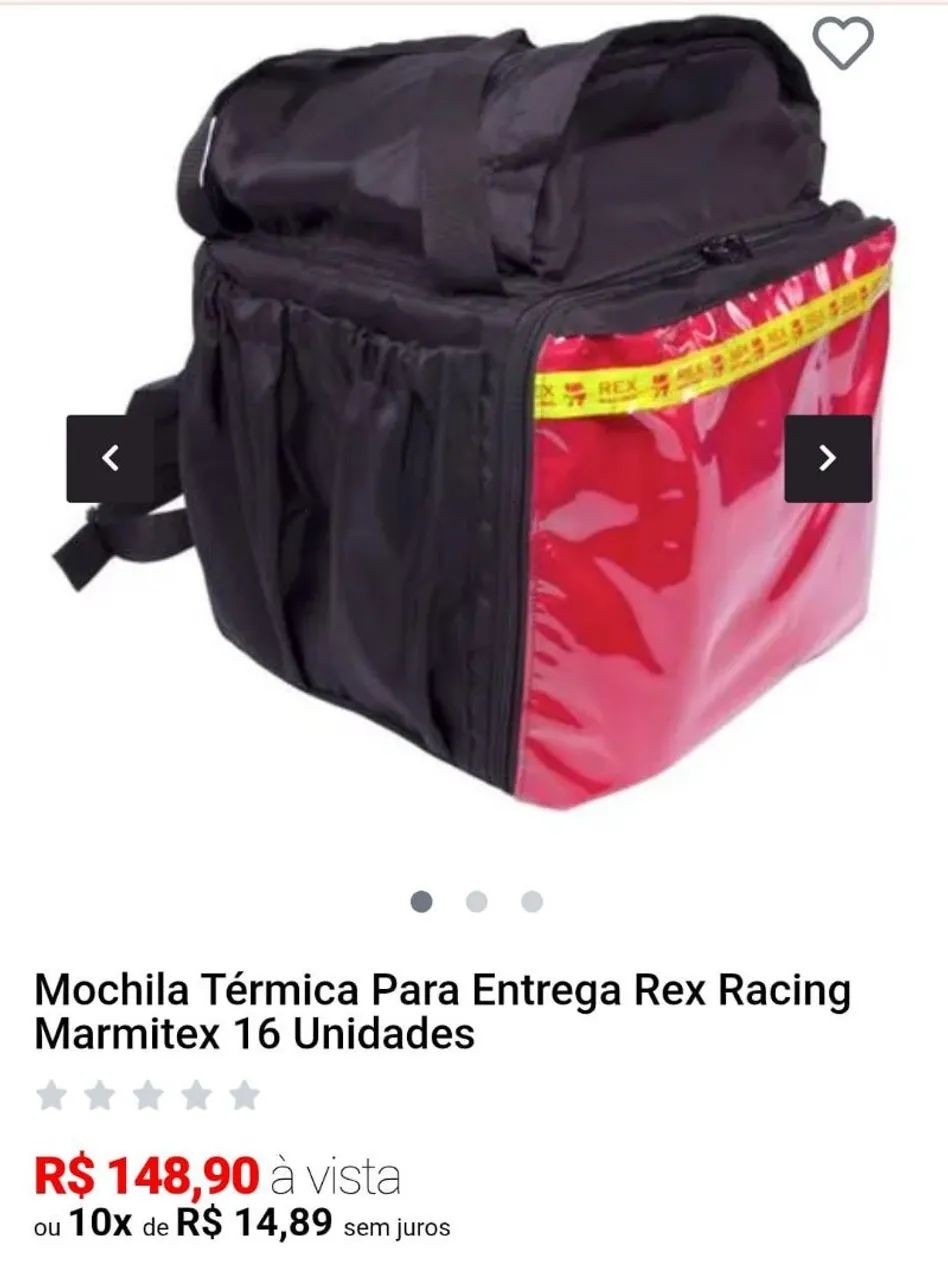 Mochila térmica para entrega Marca Rex Racing . Nova  - Foto 4