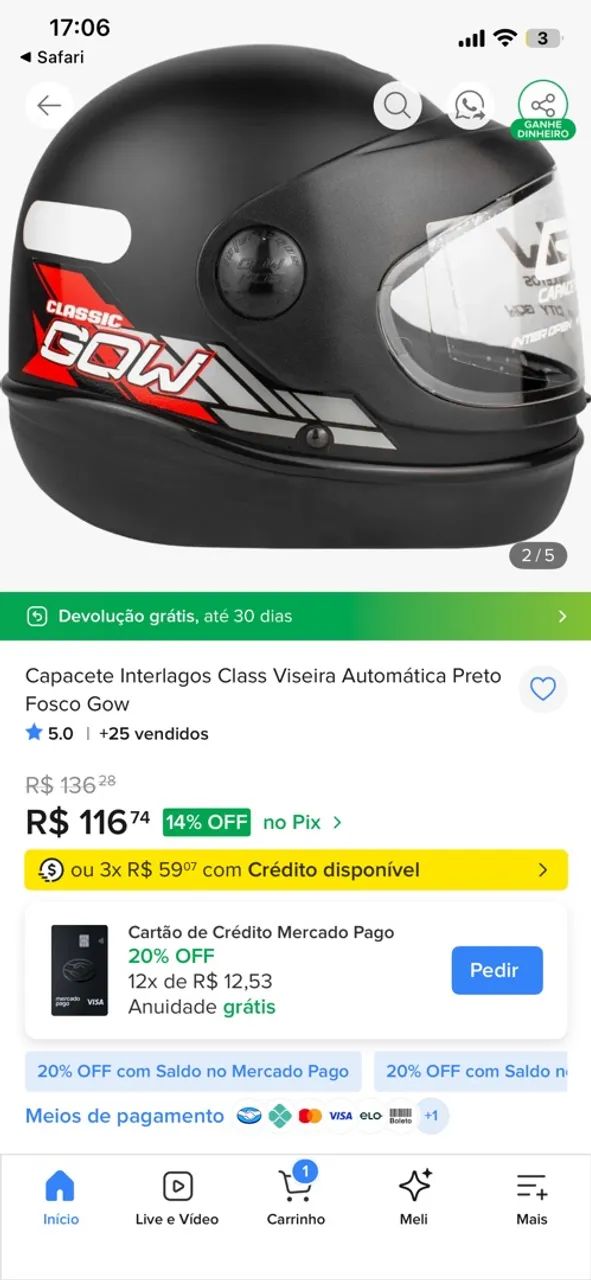 CAPACETES GOW - Foto 2