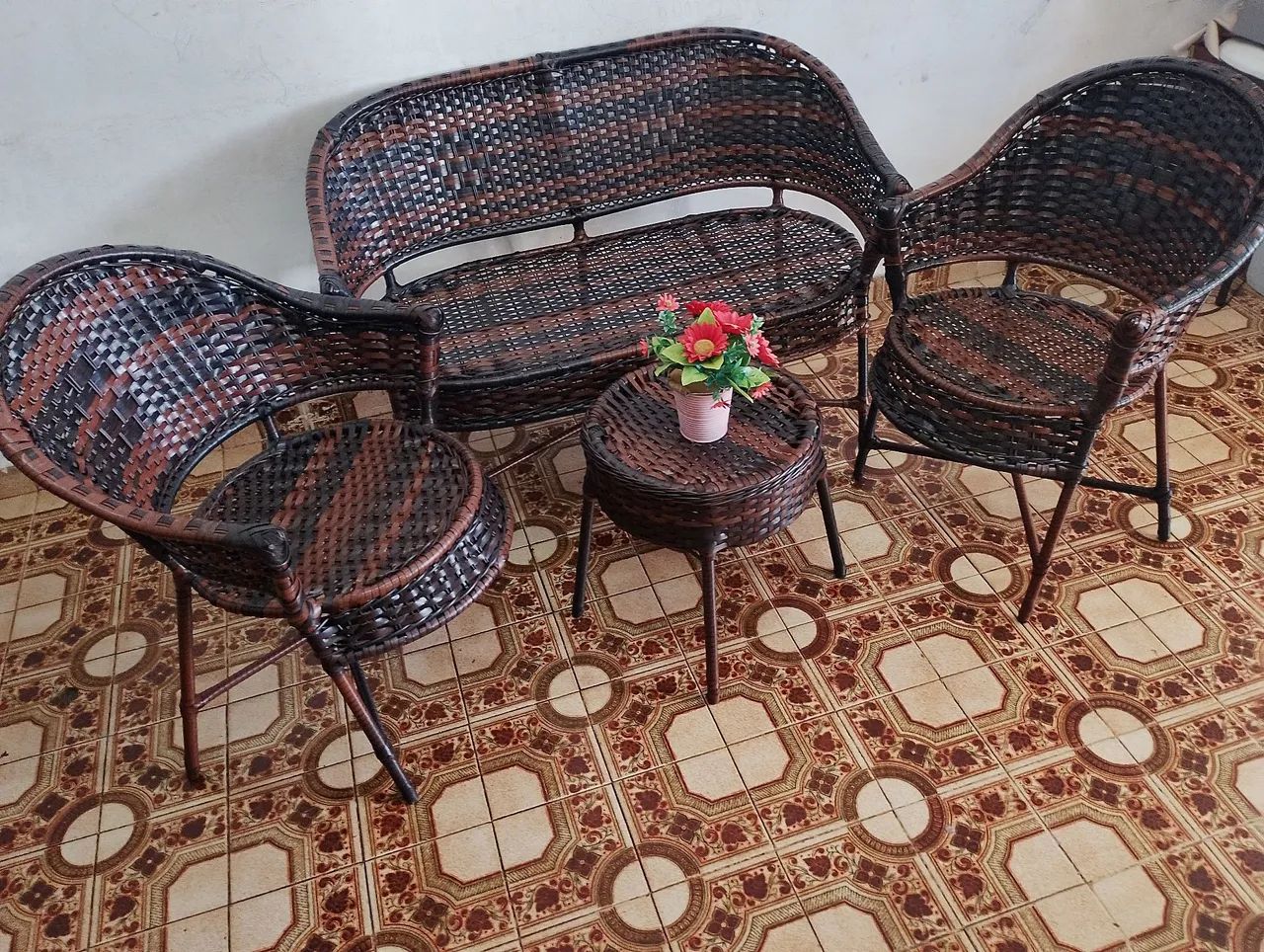 Jogo de sofá de vime sintético  - Foto 3