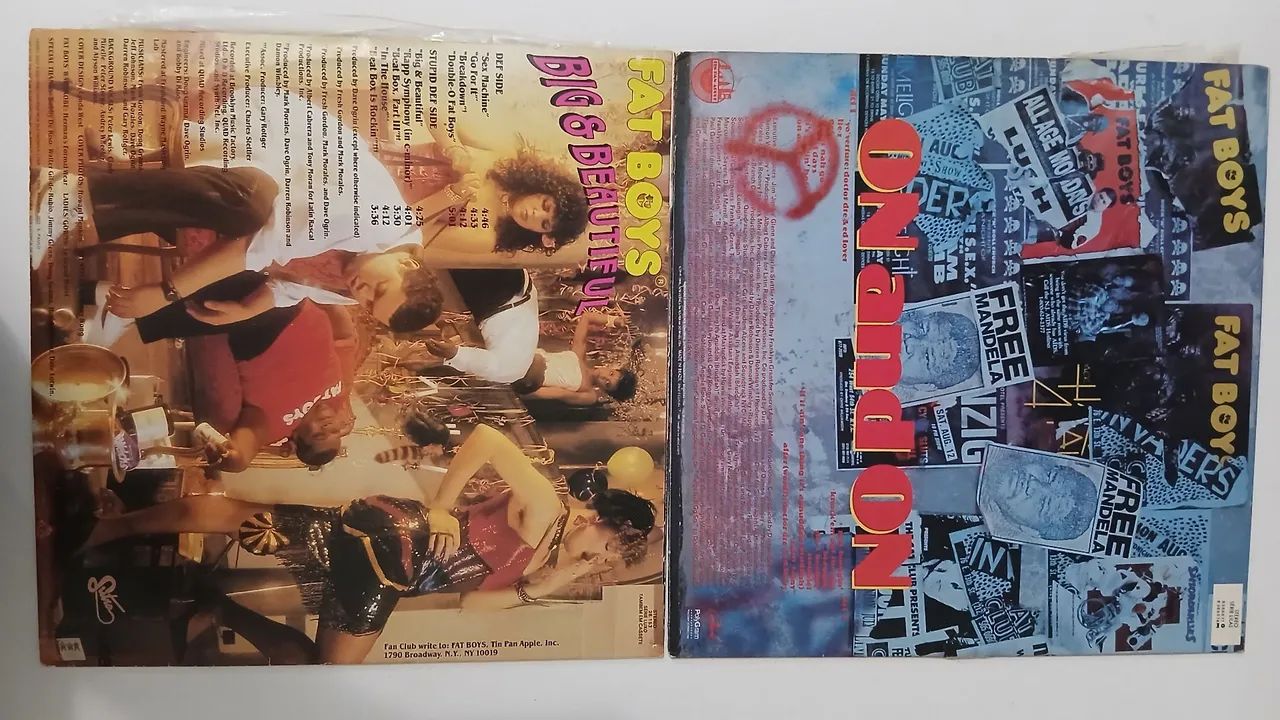 2 lps fat boys "big and beautiful " e "on and on" usados.  - Foto 2