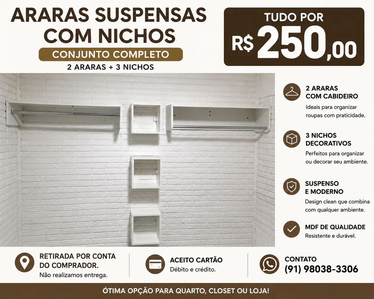 Nichos e araras suspensas  - Foto 3