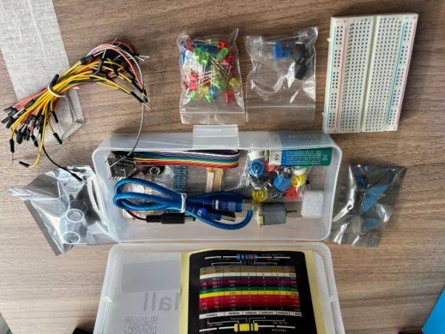 Kit DIY Mall Eletrônica Iniciante Protoboard LEDs Sensores - Foto 2