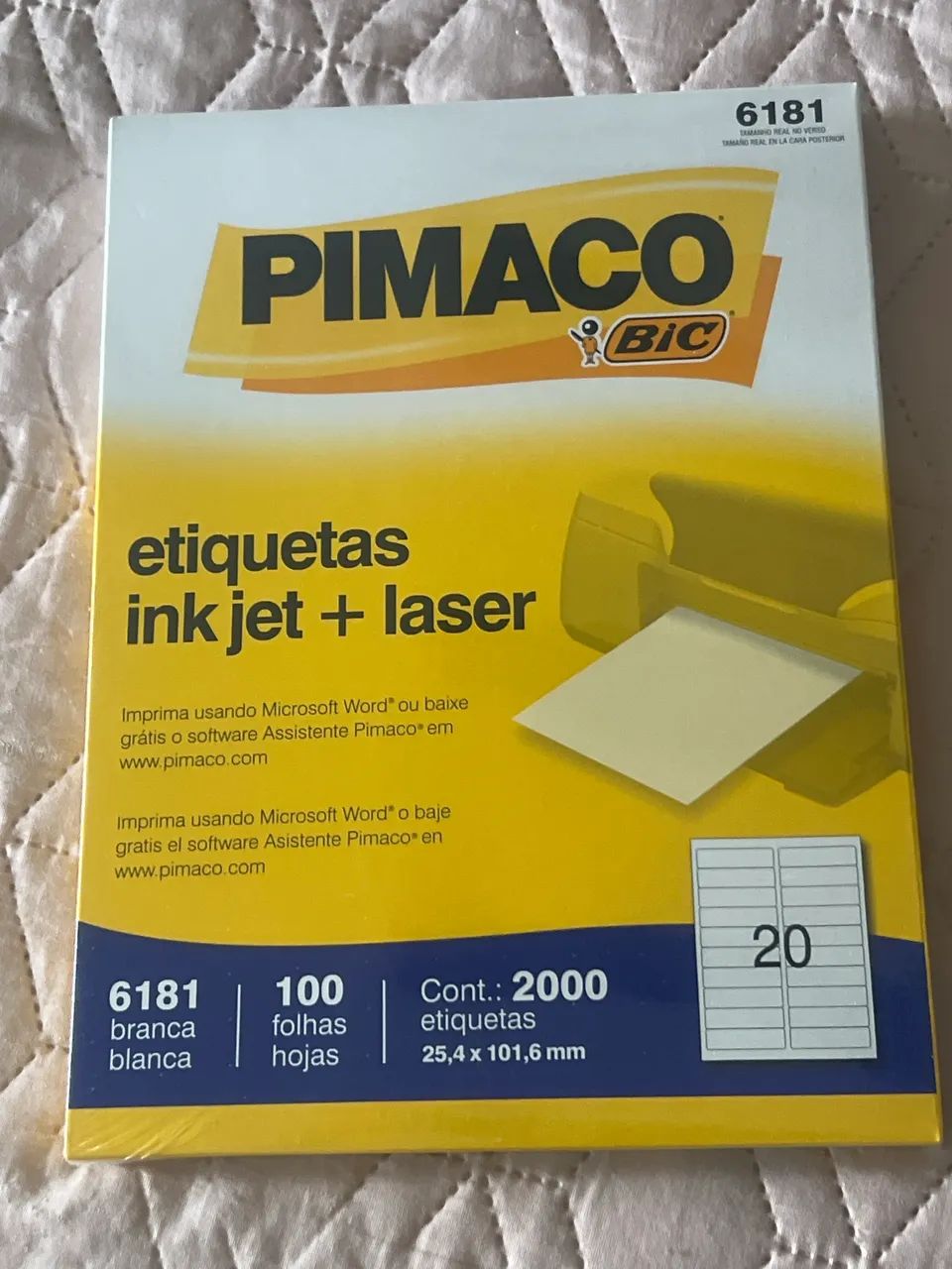 Etiquetas Pimaco BIC 6181 - 2.000 Etiquetas (Lacrado)
