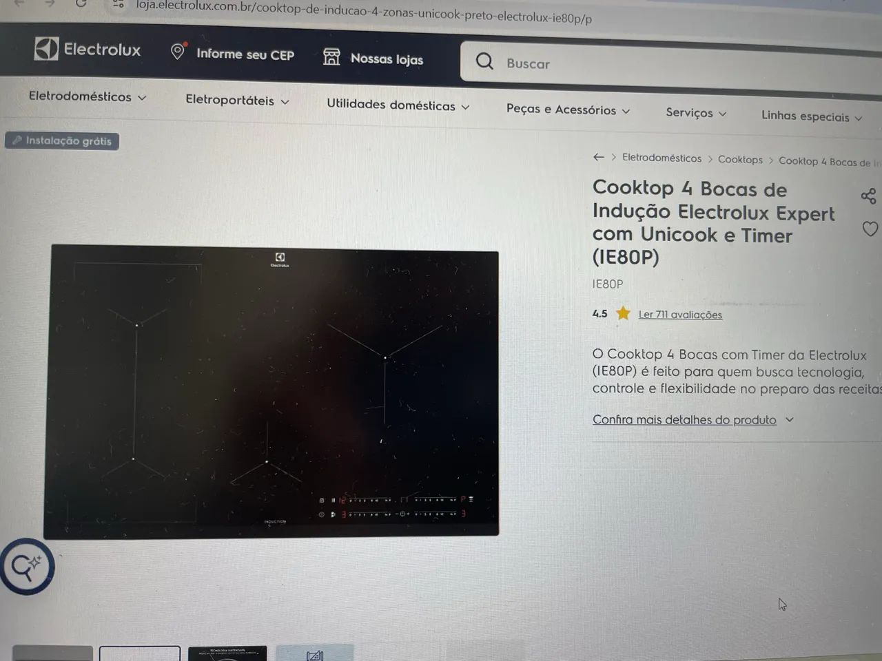 Cooktop de indução 