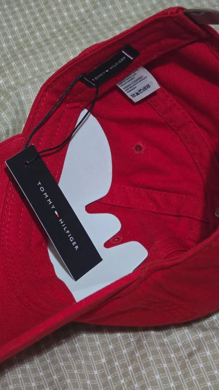 boné tommy hilfiger vermelho original - Foto 3