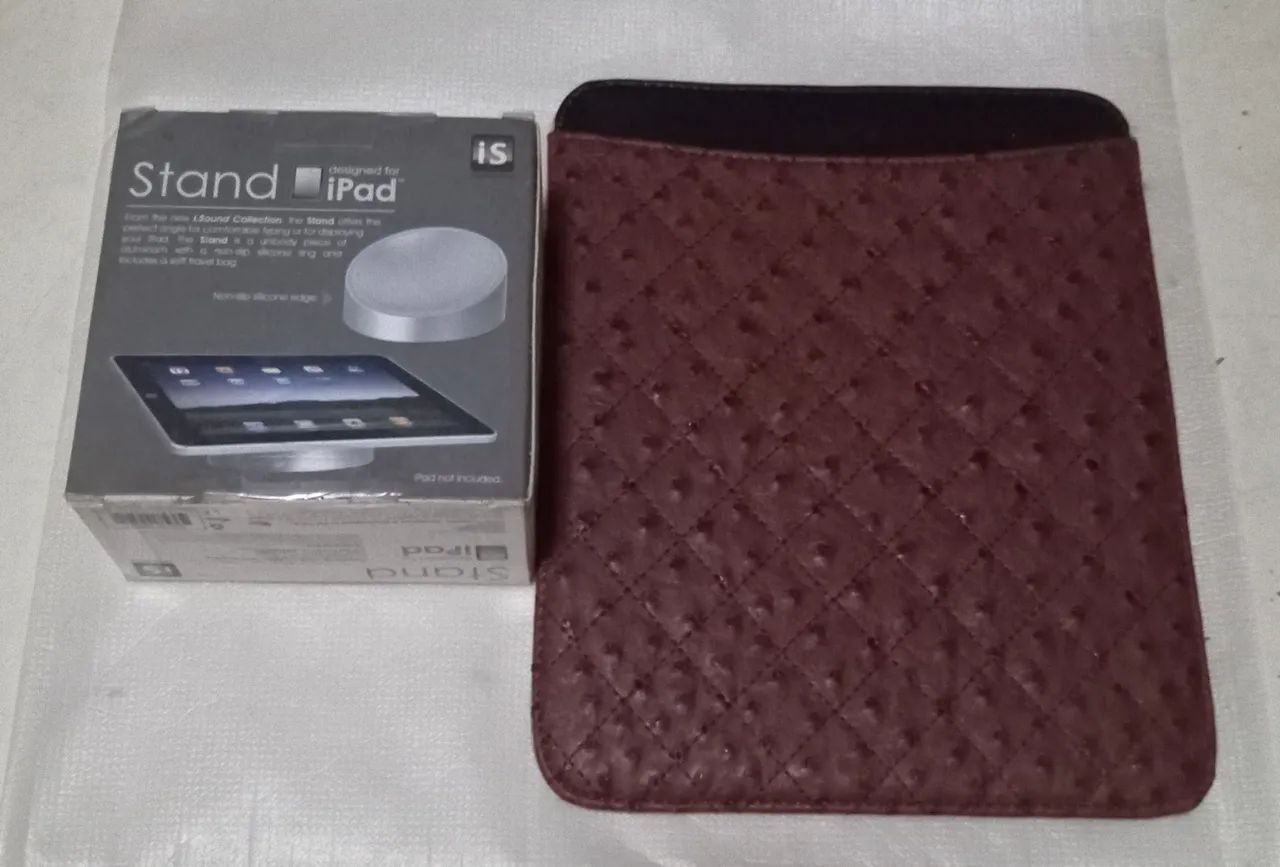 KIT SUPORTE PARA TABLET E CAPA DE COURO  - Foto 2