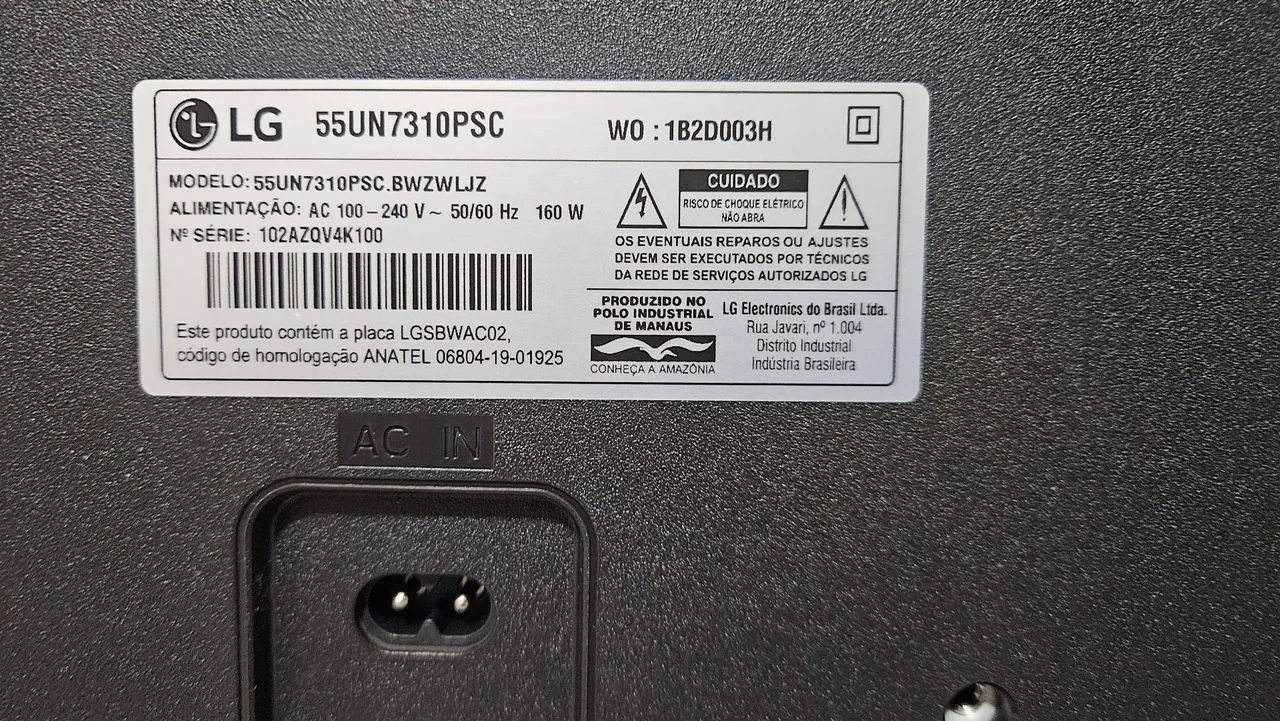 TV LG 55 Polegadas Modelo 55UN7310PSC