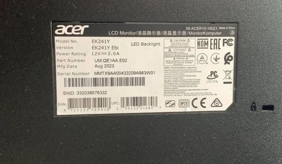 Monitor Acer EK241Y 24 - Foto 2