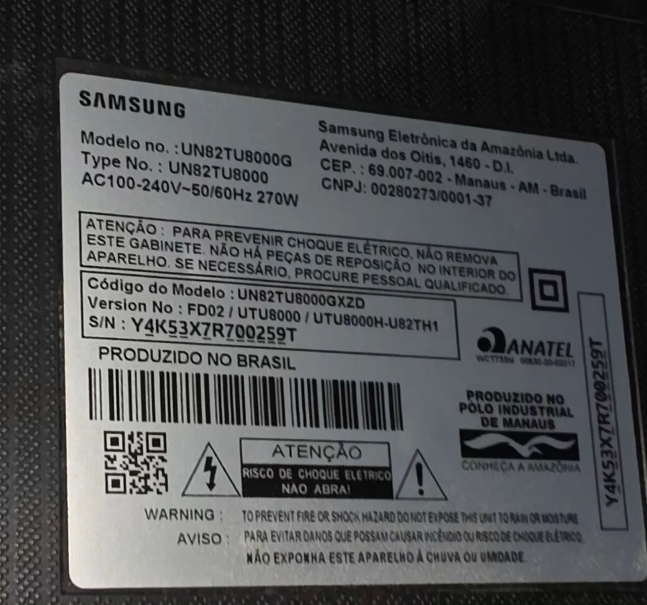 Smart tv samsung 82 polegadas (DEFEITO)  - Foto 5