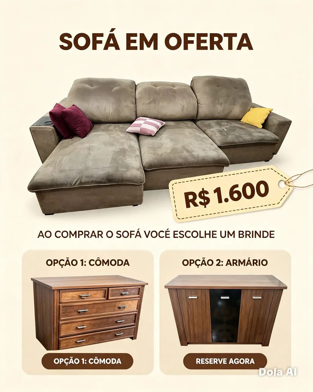 Sofá retrátil/reclinável grande - R$ 1.600 ?