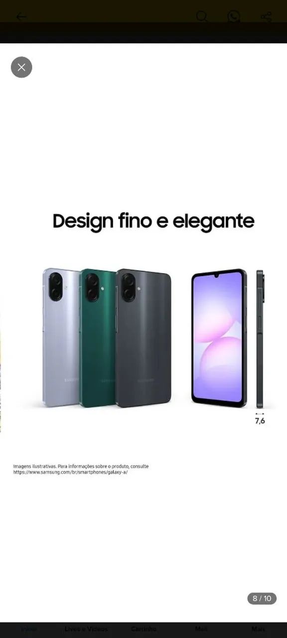 A07 da Samsung 256GB na caixa nunca usado. - Foto 2