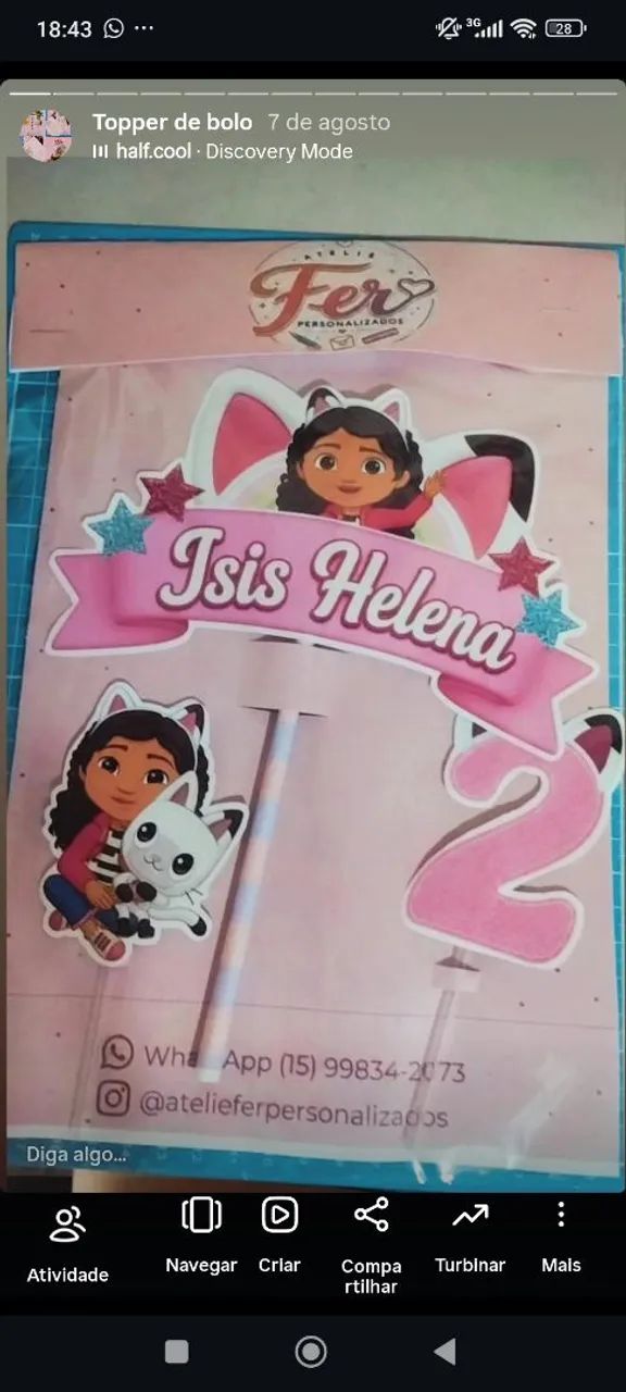 ?Topper de bolo personalizado ?